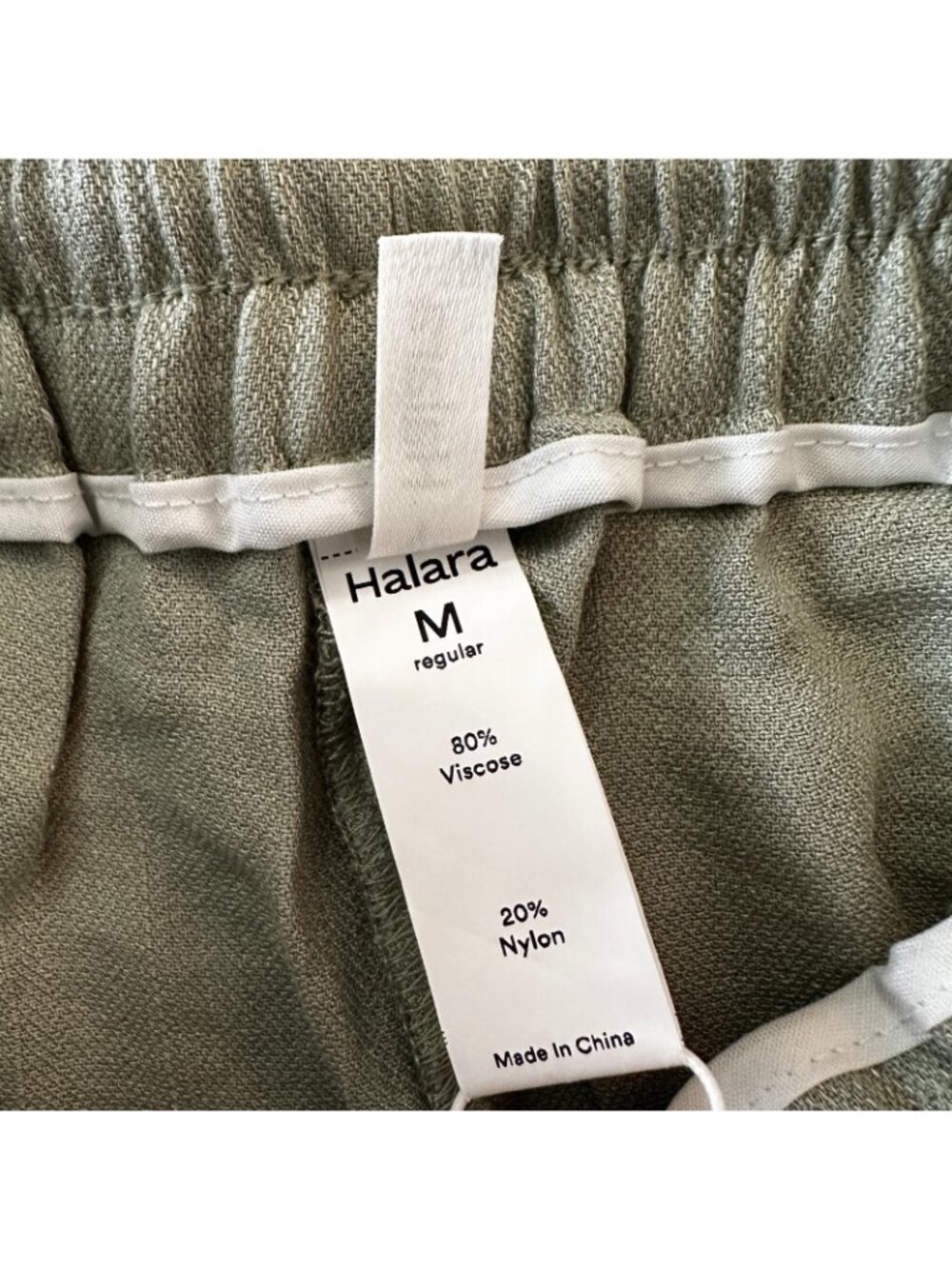 NWT Halara Wide Leg Pull On Pants Women's M Medium Regular Light Green - Picture 3 of 6